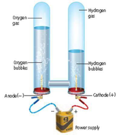 In the Experiment shown, the electric decomposition for water, the volume of Hydrogen in the tube =