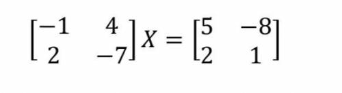 Hi can someone please help me with this question?

Solve the matrix equation using inverse matrix.