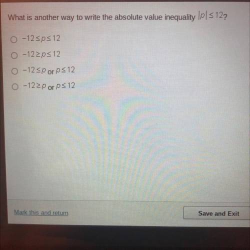 What is another way to write the absolute value inequality lp|<1 2?