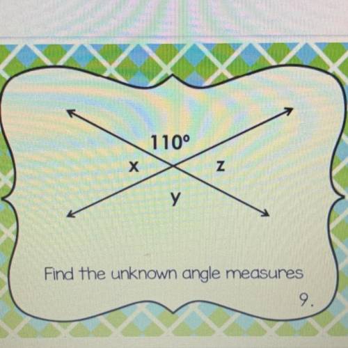 Find the unknown angle measures