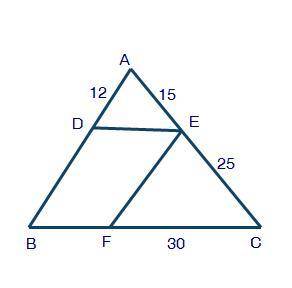 Theorem: A line parallel to one side of a triangle divides the other two proportionately.

In the
