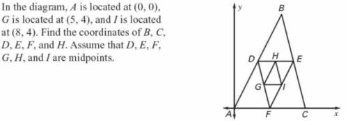 In the diagram, A is located at (0,0), G is located at (5, 4), and I is located at (8,4). Find the