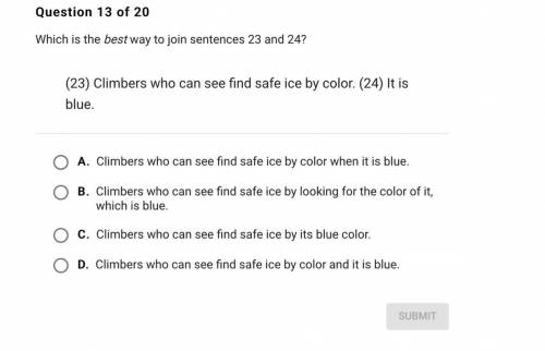 Which is the best way to join sentences 23 and 24? ( GIVING BRAINLIEST IF FAST AND CORRECT ANSWER!!