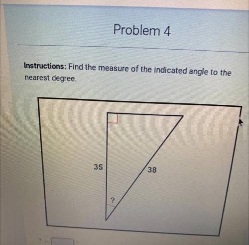 Find the measure of the indicated angle to the nearest degree