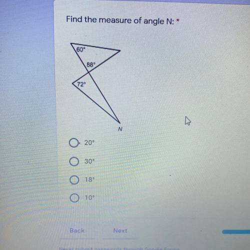Need help asap thank u !!! Finding the measure of angle N