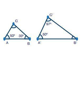 How can the Angle-Angle Similarity Postulate be used to prove the two triangles below are similar?