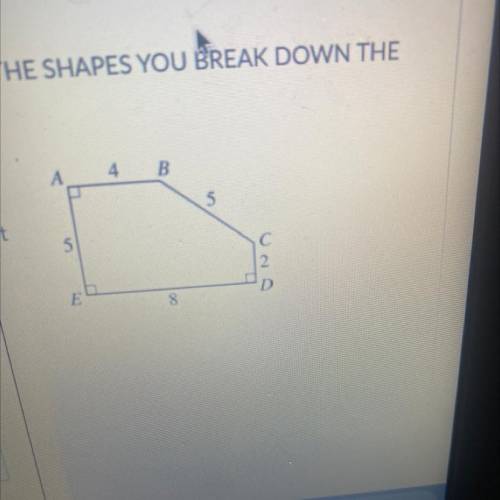 I am trying to find the area of this shape. Can you plz explain in detail.