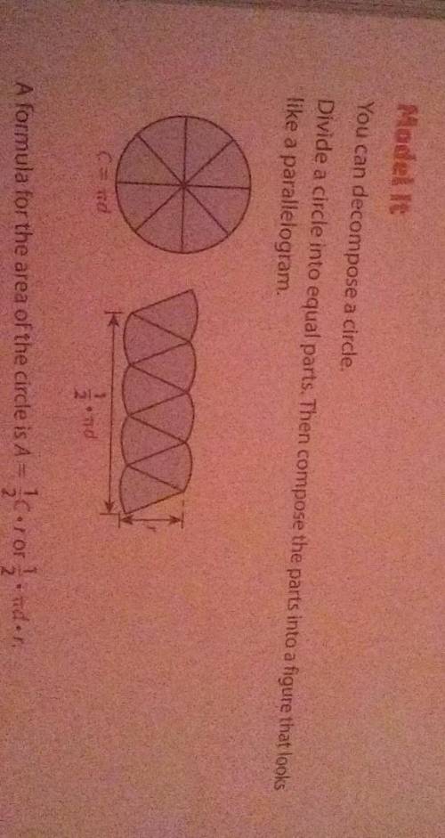 Why is the base of parallelogram 1/2 the circumference of the circle