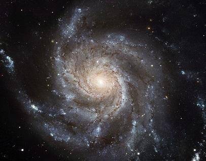 Look at this image what type of galaxy is shown? A. barred B. elliptical C. irregular or D. spiral.