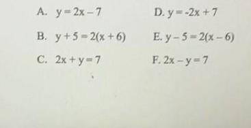 Please help :)) I'll mark brainlist! Select all that represent/ equal to y=2x-7.