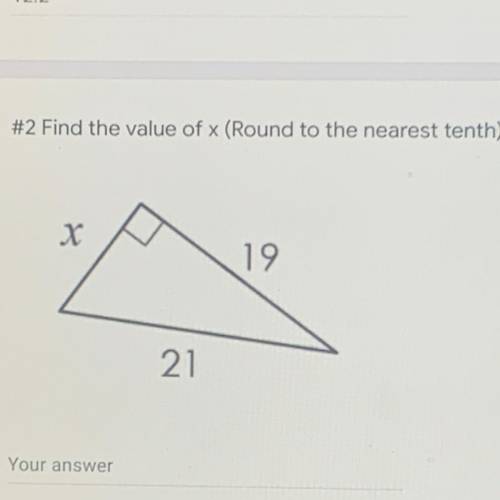 Find the value of x (Round to the nearest tenth)
Help plssssssssss
