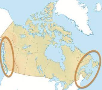The main economic activity that occurs in the Canadian region circled on the map above is _________