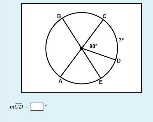 What is the arc measure of this circle?
mCD=____ ?