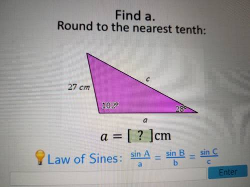 20 POINTS!! I need help with this Law of Sines question.