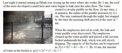Write a function that describes the area of the water puddle on the floor as a function of its radi