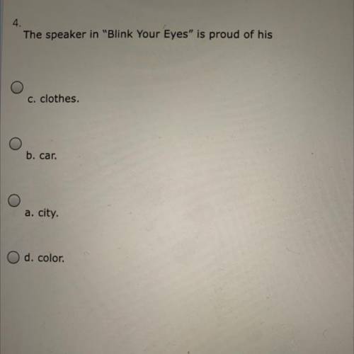 The speaker in “Blink your Eyes” is proud of his