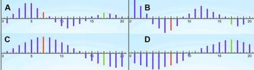 Which of the following displacement graphs matches the simulation snapshot shown below?

A. Graph