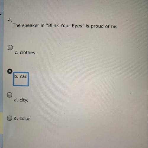 The speaker in “blink your eyes” is proud of his