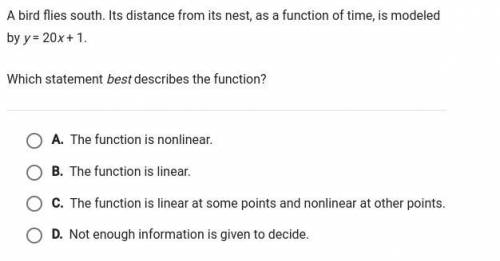 Which statement best describes the function?
