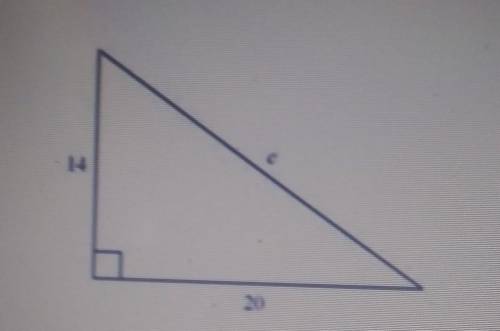 Find the length of the missing side.if necessary,round to the nearest tenth.

answer choicesa. 34b