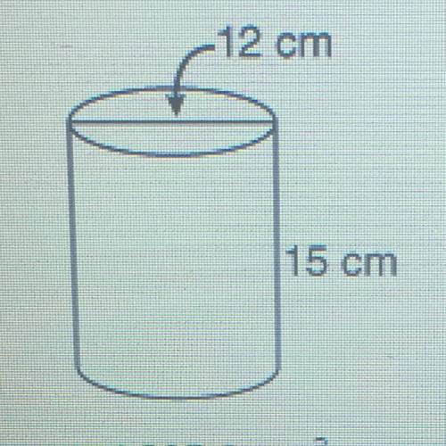 What is the volume of the following cylinder?

A.) 1.695.6 cm 3
B.) 565.2 cm 3
C.) 06.782.4 cm
D.)