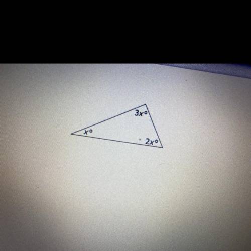 What is the value of x in this triangle