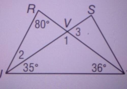 I need help finding the measure for angles 2 and 3