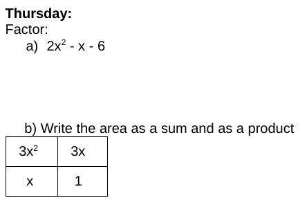 Factor and write the sum product