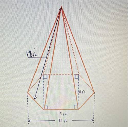 I’m really bad at geometry pls help! Thanks

The right hexagonal pyramid
has a hexagon base with e