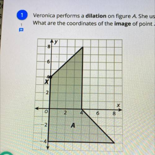 veronica performs a dilation on figure a , she uses the scale factor of 3 with a center of dilation