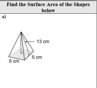 Please help using the picture below I need the surface area I also need an explanation

I WILL GIV