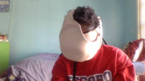 Took my moms bra to see if the mask hack works............never again oh lord....