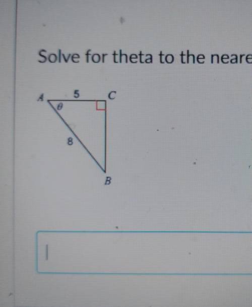 Solve for theta to the nearest degree