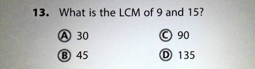 What is the LCM of 9 and 15?