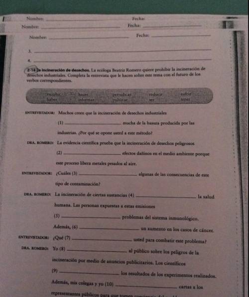 I need help with my Spanish homework. Please help me