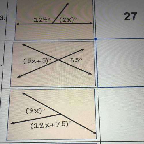 Help me solve these two find the value of x please help
