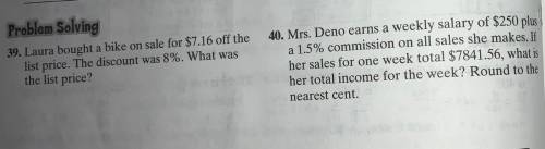 I need help with number 39 and 40 ASAP
(please)
