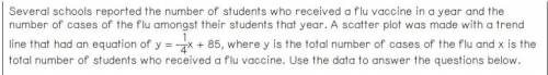 Predict the number of cases of the flu that would occur if 300 students receive the flu vaccine