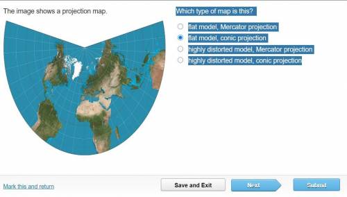 The image shows a projection map. Which type of map is this?