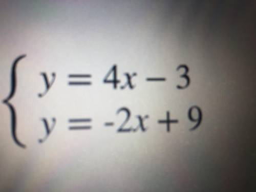 (Help needed) Solve the system of equations down below