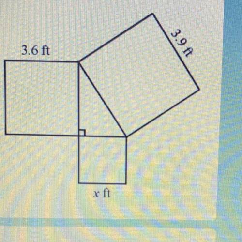 (I NEED HELP THIS IS A TEST)

Use the known lengths of the squares that form the right triangle
to