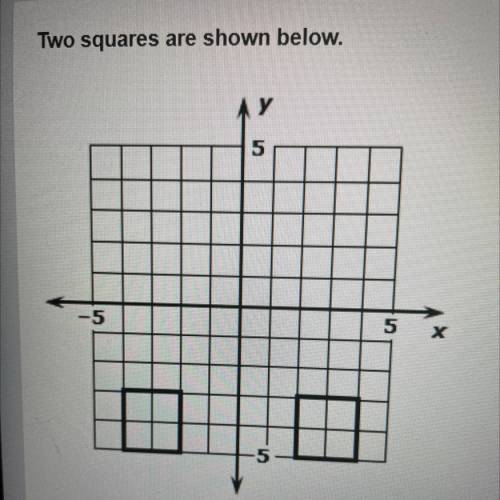 THIS IS EASY!! PLS HELP ME! ASAP PLS

Eliza claims that the two squares are congruent. Which state