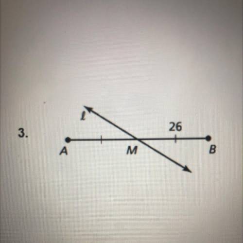 Can someone help me identify the segment bisector of ab then find ab? Please I appreciate it and th
