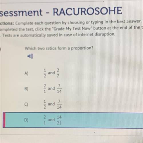 Need help ASAP
Which two ratios form a proportion?
