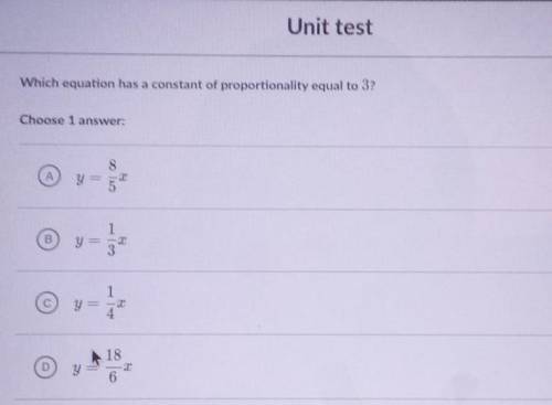 Which equation has a constant of proportionality equal to 3? Choose 1