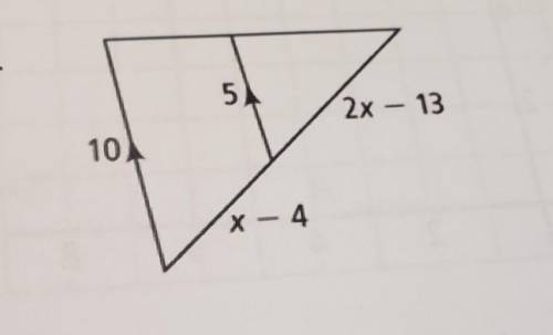 Need to find the value of x