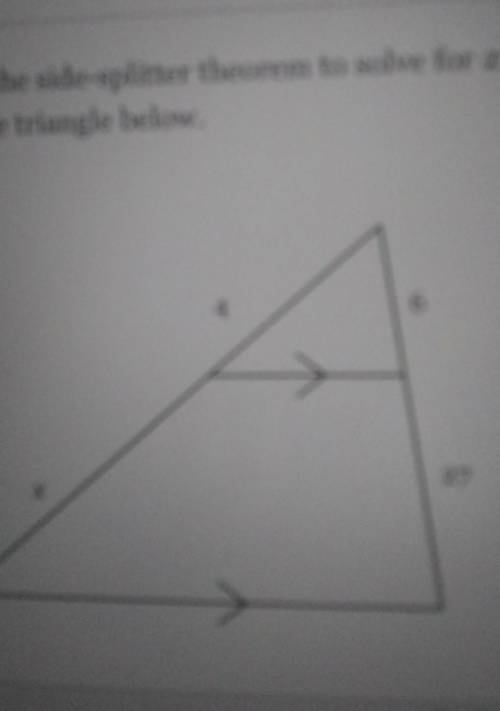 X in the triangle below