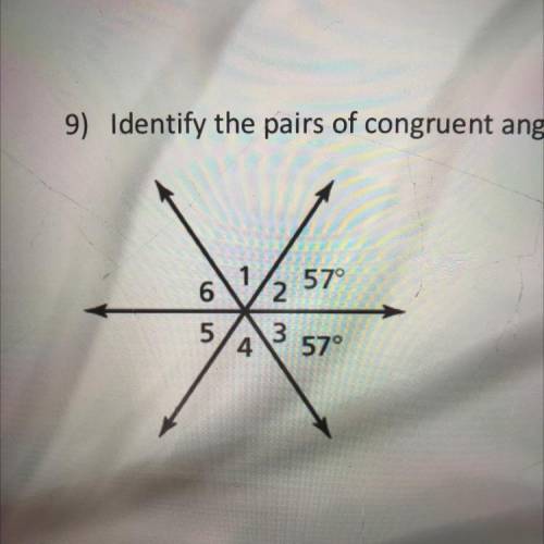 Identify the pairs of congruent angles in the figures. Explain how you know that they are congruent