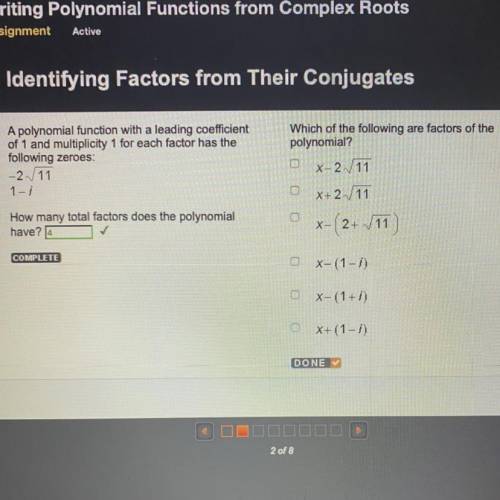Which of the following are factors of the polynomial?