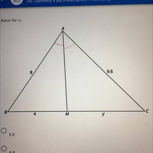 Plz help 
Solve for y. 3.6 4.8 4.5 3.4